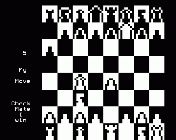 Chess Screenshot 6 (BBC Model A & B)