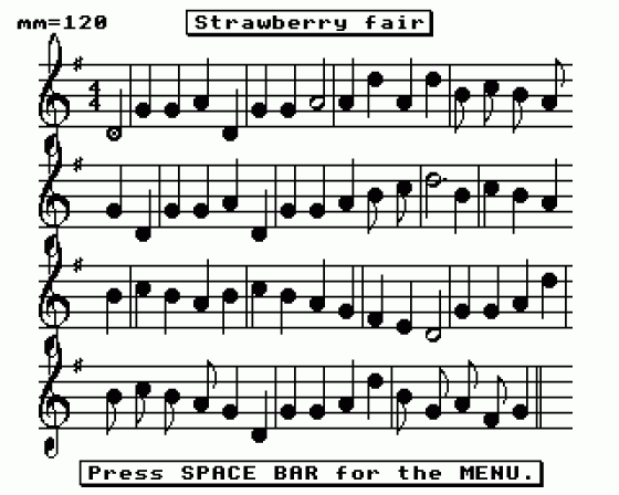 Music Master Screenshot 8 (BBC Model B)