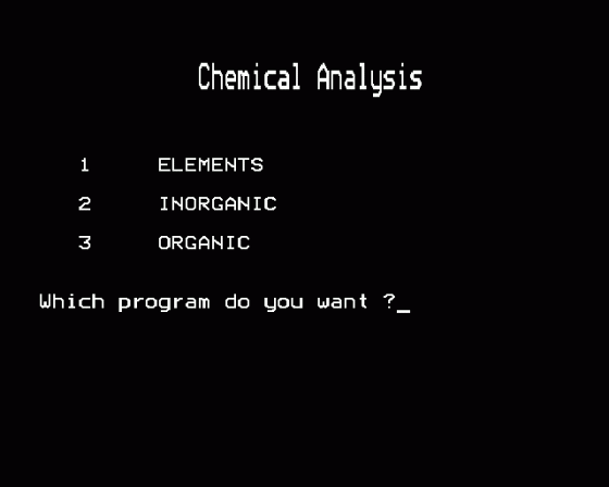 Chemical Analysis