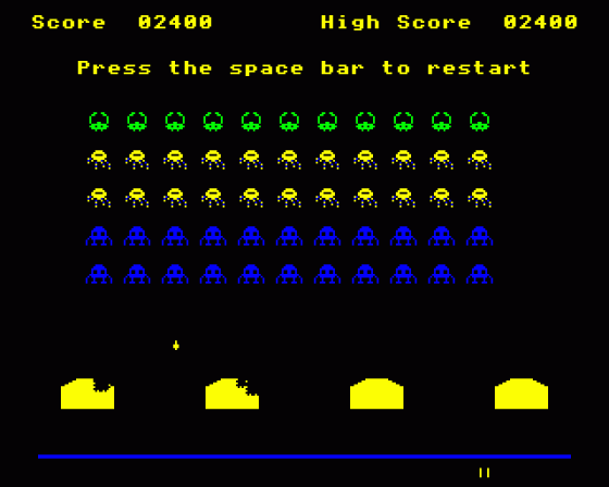 Super Invaders Screenshot 8 (BBC Model B)