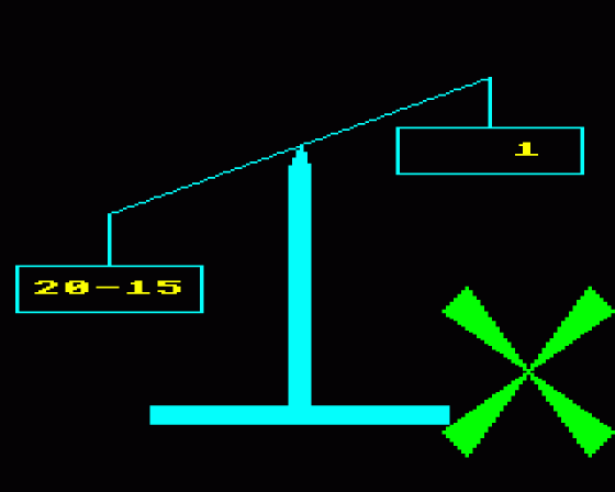 Zahlenwaage Screenshot 5 (BBC Model B)