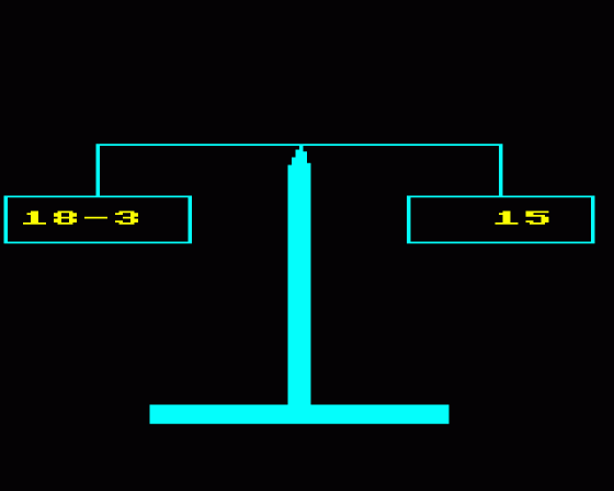 Zahlenwaage Screenshot 8 (BBC Model B)