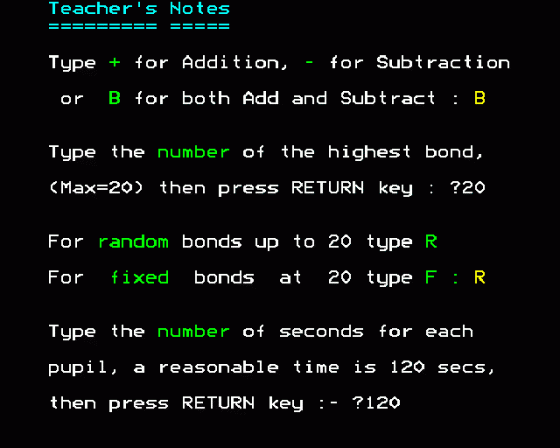 Number Balance Screenshot 9 (BBC Model B)