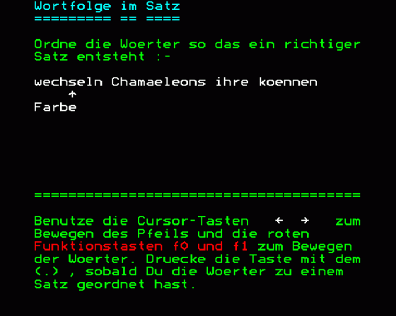 Wortsalat Screenshot 8 (BBC Model B)