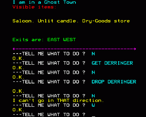 Ghost Town Screenshot 9 (BBC Model B)
