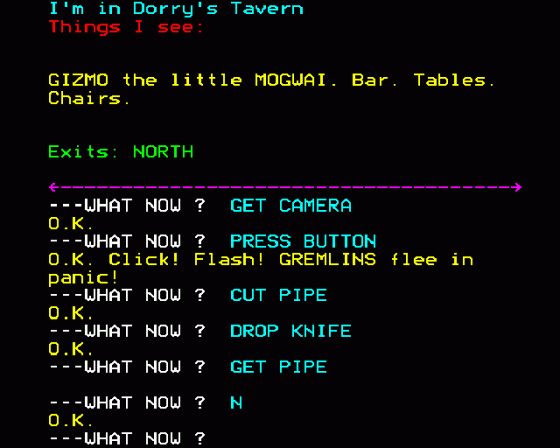 Gremlins: The Adventure Screenshot 5 (BBC Model B)