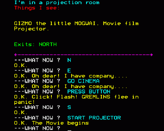 Gremlins: The Adventure Screenshot 6 (BBC Model B)