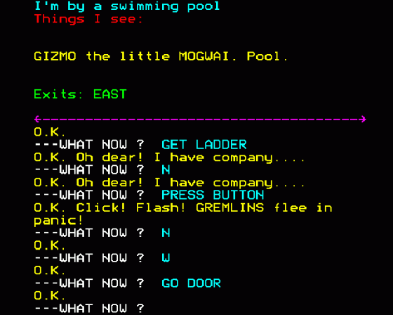 Gremlins: The Adventure Screenshot 9 (BBC Model B)