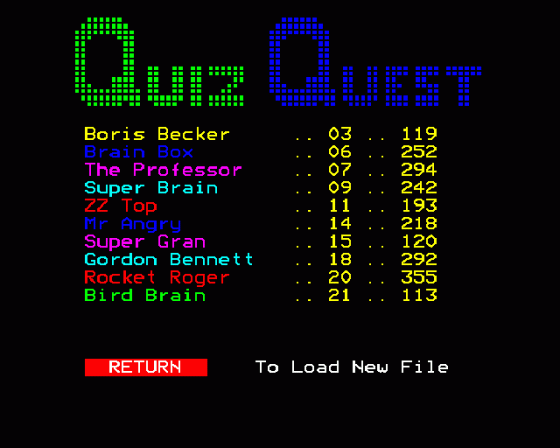 Quiz Quest Screenshot 8 (BBC Model B)