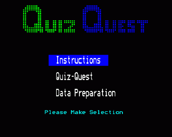 Quiz Quest Screenshot 9 (BBC Model B)