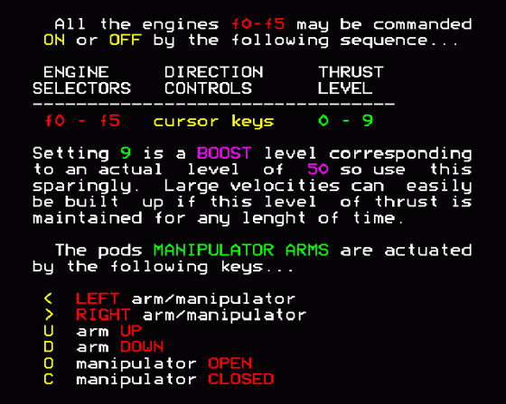 Starship Discovery Screenshot 12 (BBC Model B)