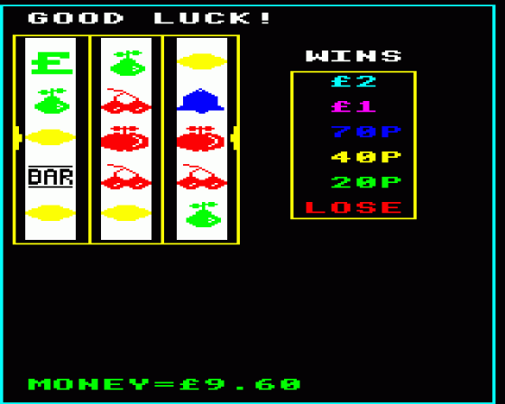 Fruit Machine Screenshot 5 (BBC Model B)