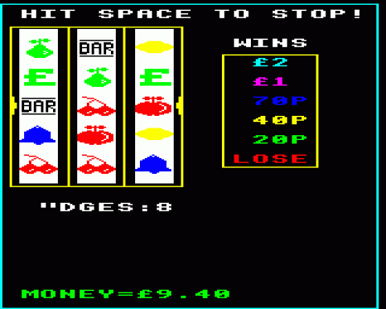 Fruit Machine Screenshot 7 (BBC Model B)