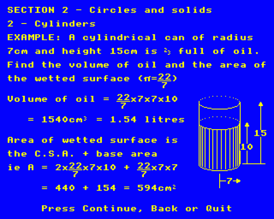 Maths 'O' Level Revision Part 1 Screenshot 14 (BBC Model B)