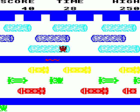 Frogger Screenshot 9 (BBC Model B)