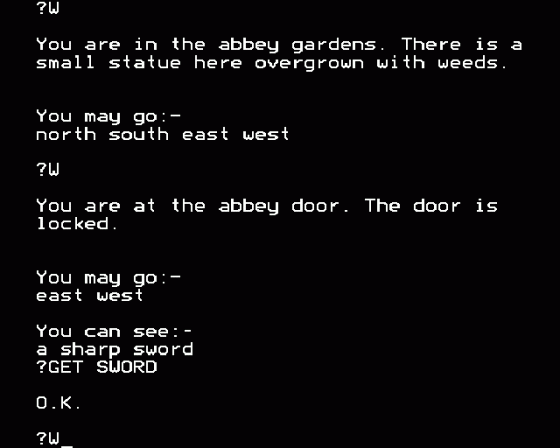 Haunted Abbey Screenshot 5 (BBC Model B)
