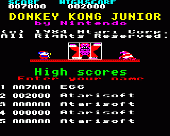 Donkey Kong Junior Screenshot 9 (BBC Model B)