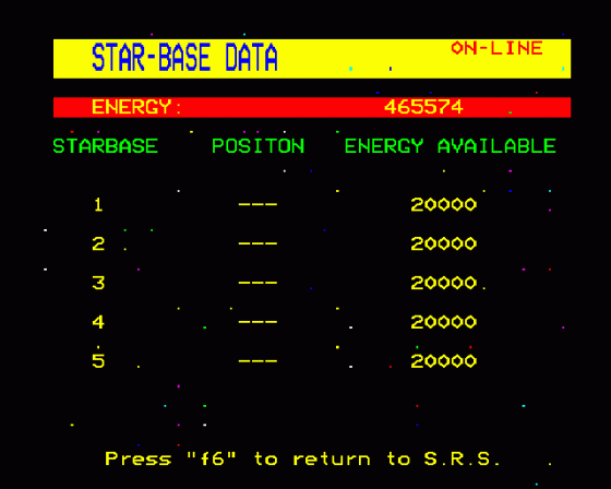 Trek Screenshot 6 (BBC Model B)