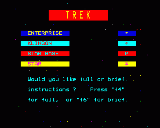 Trek Screenshot 9 (BBC Model B)