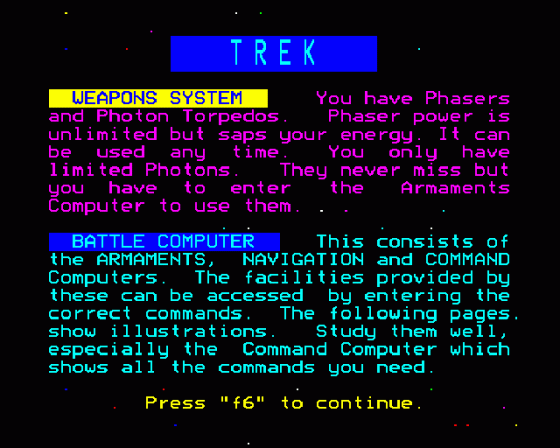 Trek Screenshot 17 (BBC Model B)