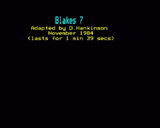 Blakes 7 Theme