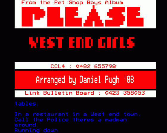 West End Girls