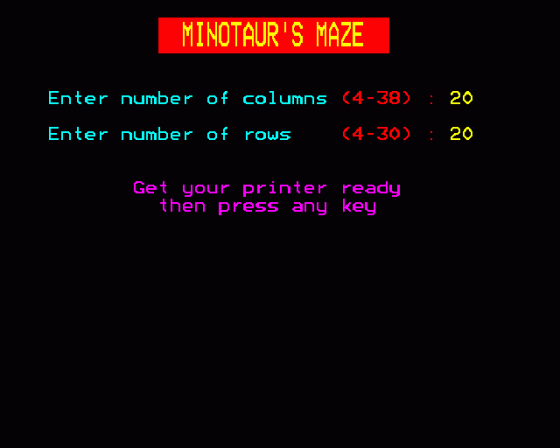 Minotaur's Maze