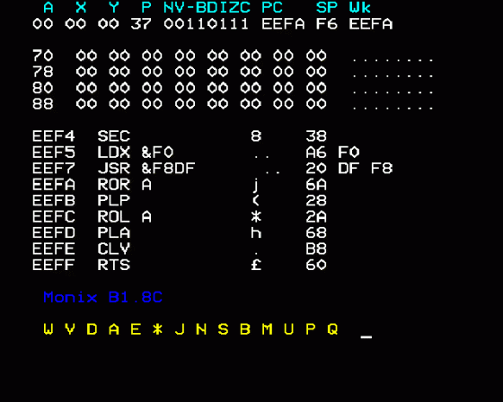 Monix: A Machine Code Monitor Part 2