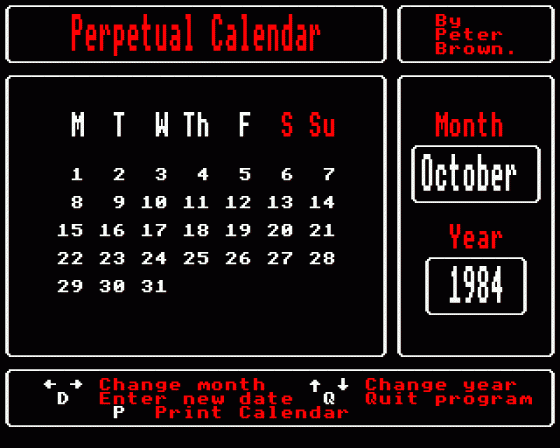 Perpetual Calendar