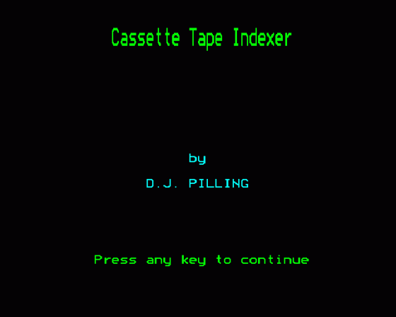 Cassette Tape Indexer