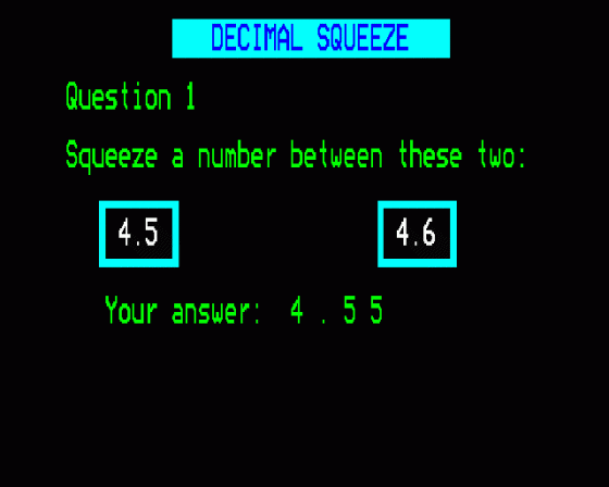 Decimal Squeeze