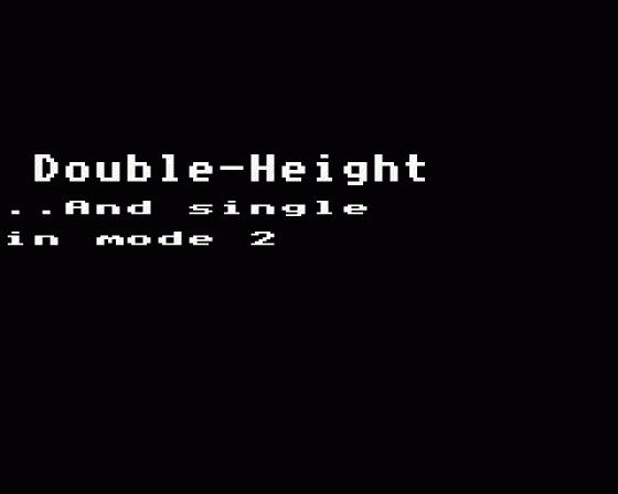 Double Height Characters