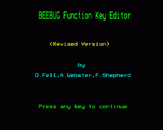 Function Key Editor