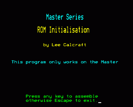 ROM Initialisation