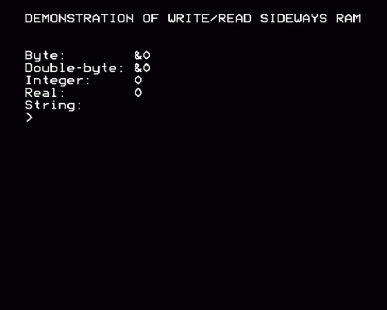 Using Sideways RAM On A Model B