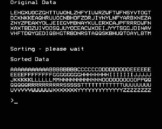 Workshop Example 1: String Sort