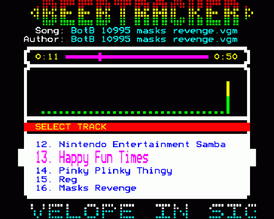 Beeb Tracker Volume 1 Screenshot 6 (BBC B/B+/Master 128)