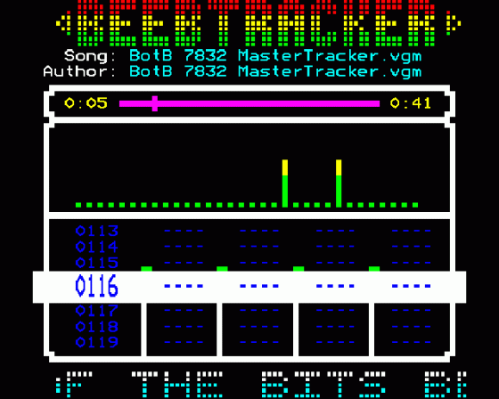 Beeb Tracker Volume 1 Screenshot 8 (BBC B/B+/Master 128)