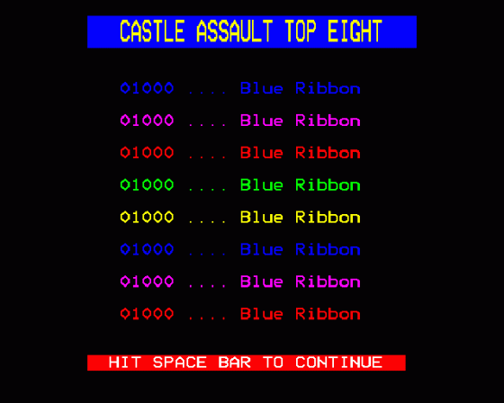 Castle Assault Screenshot 9 (BBC Model B)