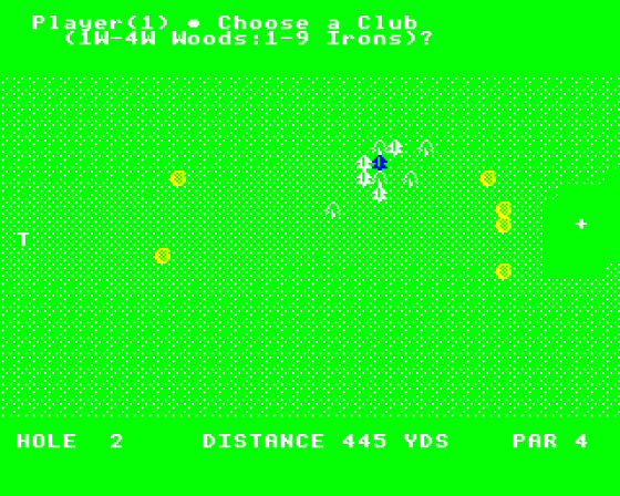 Golf Screenshot 5 (BBC Model B)