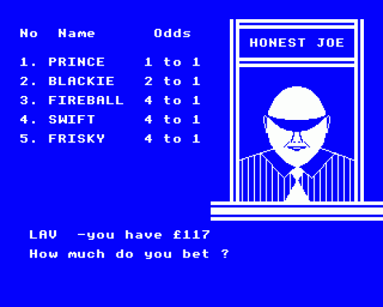 Micro Derby Screenshot 8 (BBC Model B)