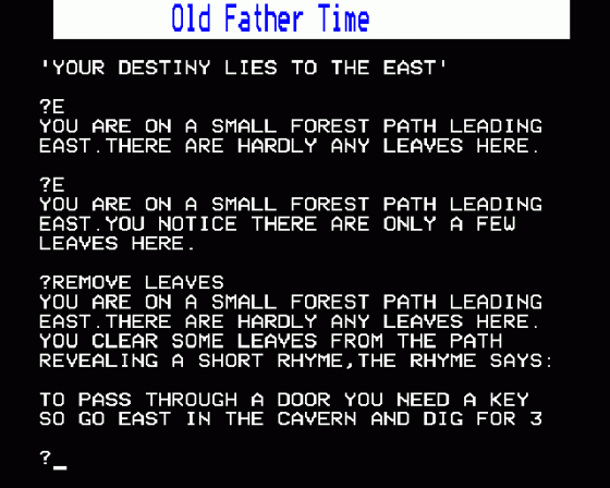 Old Father Time Screenshot 6 (BBC Model B)