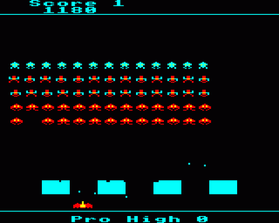 Space Invaders Screenshot 10 (BBC Model B)