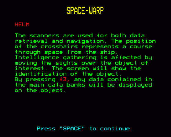 Spacewarp Screenshot 45 (BBC Model B)