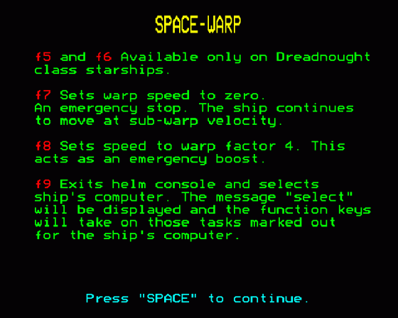 Spacewarp Screenshot 50 (BBC Model B)