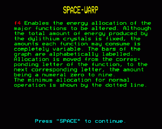 Spacewarp Screenshot 56 (BBC Model B)