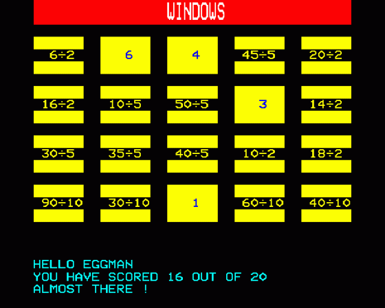 Division Screenshot 5 (BBC Model B)