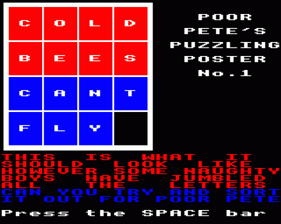 Poster Pete's Puzzle Screenshot