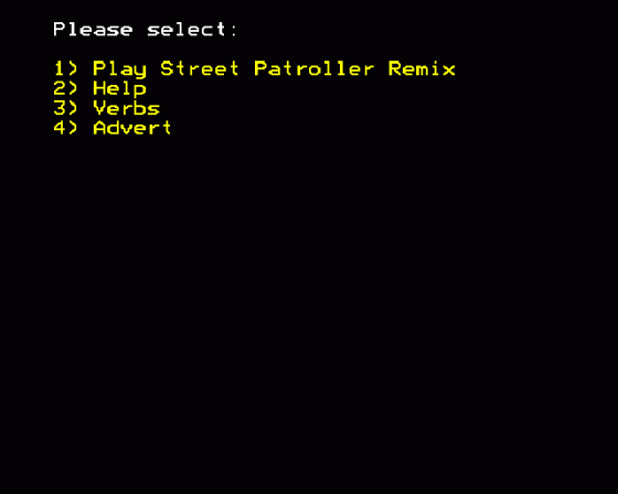 Street Patroller The Remix Screenshot 10 (BBC Model B)