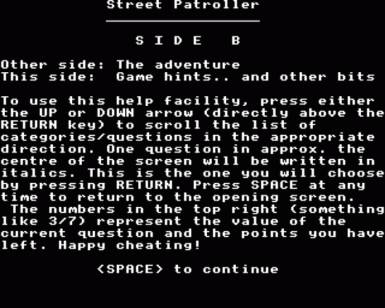 Street Patroller The Remix Screenshot 11 (BBC Model B)